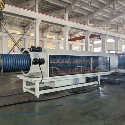 PLC Control System Double Wall Corrugated Pipe Extrusion Line For Pipe Range ID 63 OD1600mm Dimension