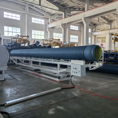 PLC Control System Double Wall Corrugated Pipe Extrusion Line For Pipe Range ID 63 OD1600mm Dimension