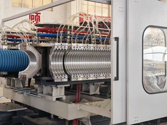 ID63-OD1600mm Double Wall Corrugated Pipe Extrusion Line With Max Pipe Diameter 1600mm And Water Or Air Cooling