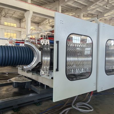 High Speed Corrugated Tube Machine/ DWC Pipe Production Line Water Cooling PLC Control System For Advanced Cooling