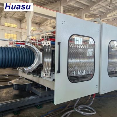32-1600mm Diameter Double Wall Corrugated Pipe Extrusion Line With Belling-on-line Expansion Mode