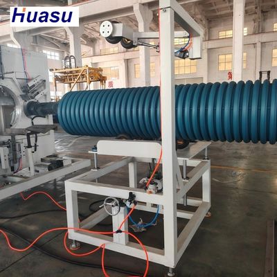 Double Wall Corrugated Pipe Extrusion Line with Planetary Cutting and Socket Online for 32mm-1600mm Inner Diameter Pipes