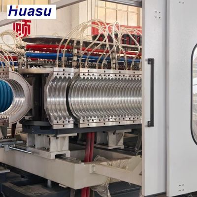 Durable Online Double Wall Corrugated Pipe Extrusion Line With Socket Online And Planetary Cutting