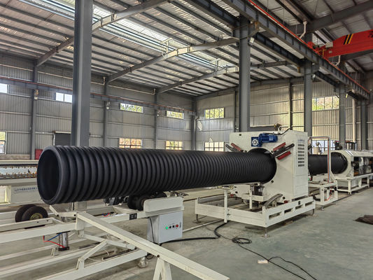 36/38 Pairs Moulds Double Wall Corrugated Pipe Extrusion Line With High Output And Siemens Electrical Parts