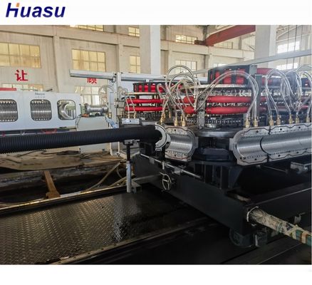 PE PP PVC Double Wall Corrugated Pipe Extrusion Line Pipe Machine Extrusion For Water Drainage