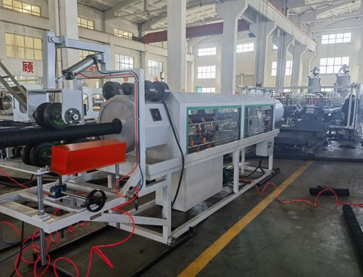 PE PP PVC Double Wall Corrugated Pipe Extrusion Line Pipe Machine Extrusion For Water Drainage