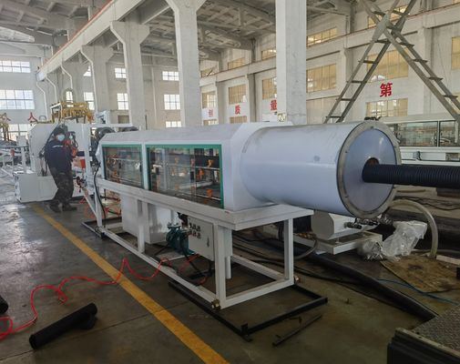 PE PP PVC Double Wall Corrugated Pipe Extrusion Line Pipe Machine Extrusion For Water Drainage