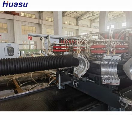 Double Wall PE PP Corrugated Pipe Machine 38CrMoALA Screw Material For Precise Durable Plastic Processing