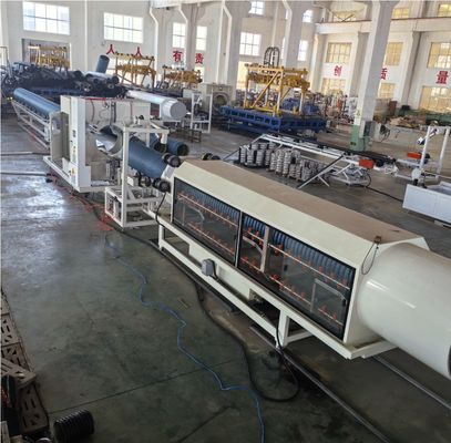 Double Wall Corrugated Pipe Automatic HDPE Dwc Pipe Machine With Siemens Electric Control System