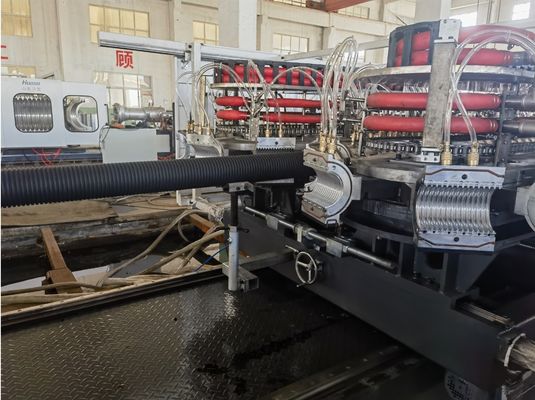 PVC PP PE Single Double Corrugated Pipe Extrusion Line With High Efficiency Pipe Machine