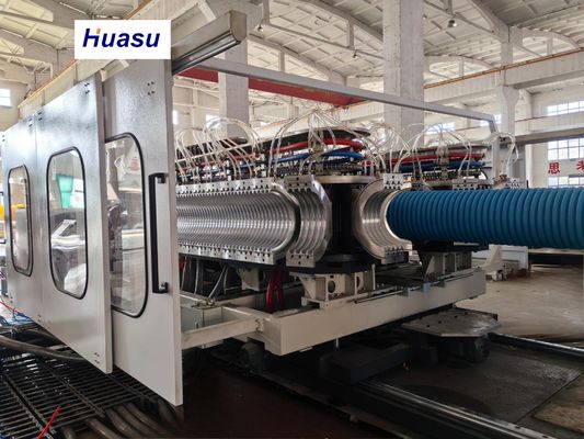Double Wall Corrugated Pipe Extrusion Line with 32-1600mm Pipe Diameter 60-2000kg/h Capacity and Siemens PLC Technology