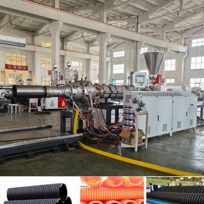 Automatic Single Wall Corrugated Pipe Extrusion Line with Remote Control Siemens PLC and Online Belling