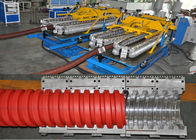 خط بثق الأنبوب الحلزوني أحادي الطبقة PE / PP ، آلة تصنيع الأنبوب الحلزوني SBG63-250