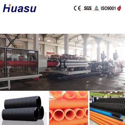 PLC Controlled Double Wall Corrugated Pipe Extrusion Line with 32mm-1600mm Pipe Diameter for High Productivity