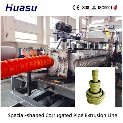 Wear Resistant Special Shaped HDPE Corrugated Pipe Urban Rainwater Drain Conduit Production Line