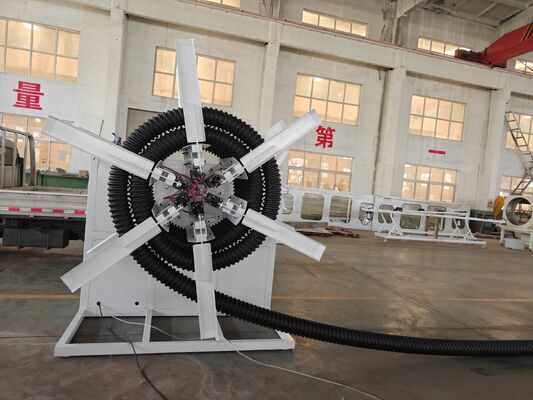 High Speed Double Wall Corrugated Pipe Production Line Plastic Processed PP PE Integrated Extrusion and Forming Equipment