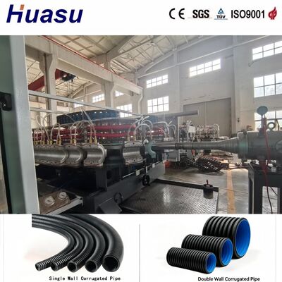 Three Layer Cable Protection Pipe Extrusion Line with Automatic Chip-free Cutting Machine used in Road Tunnel Drainage Projects
