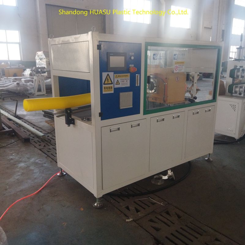 آلة إنتاج أنابيب مموجة مزدوجة الجدار بقدرة 100-1000 كيلو واط مع تحكم PLC وتبريد مائي لإنتاج قابل للتخصيص