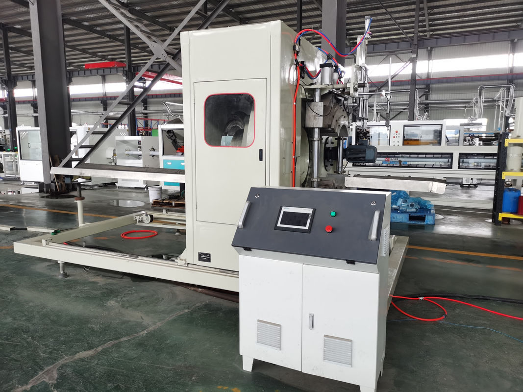 PE / PP / PVC خط اسطواق الأنبوب المزدوج الجدار المزدوج مع مواد المسمار 38CRMOALA ومحرك Siemens