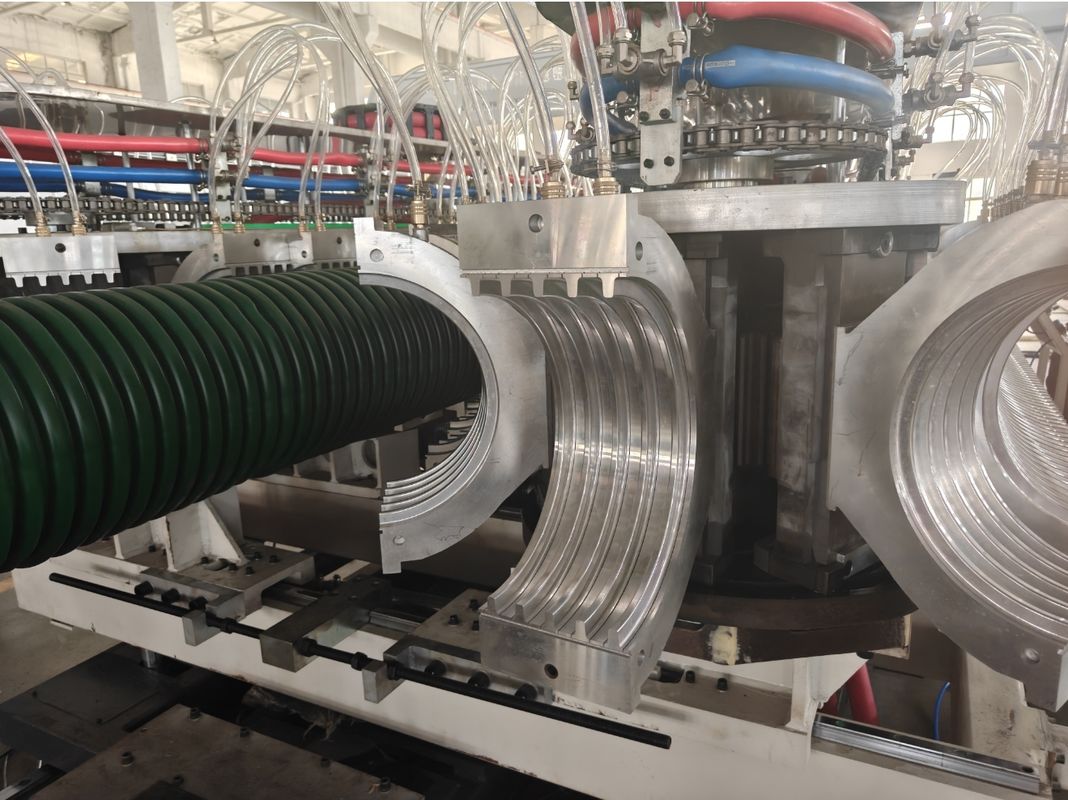 خط إنتاج أنابيب مموجة مزدوجة الجدار من سبائك الألومنيوم لإنتاج أنابيب متينة بالبثق