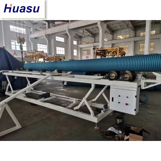 آلة طحن الأنابيب DWC مع التحكم في PLC لخط إنتاج الأنابيب المتلطئة ذات الجدران المزدوجة 32-1600mm