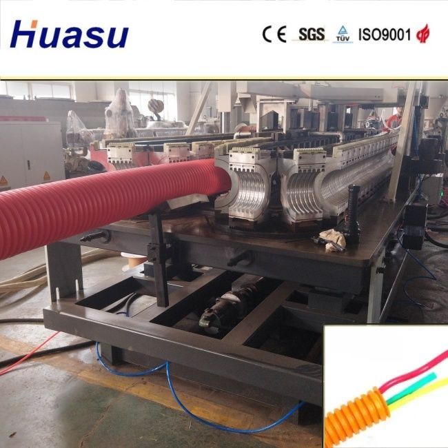 خط إنتاج الأنابيب الملوحة ذات الجدران المزدوجة ذات الدرجة التلقائية مع تكنولوجيا سيمنس PLC والرنين عبر الإنترنت