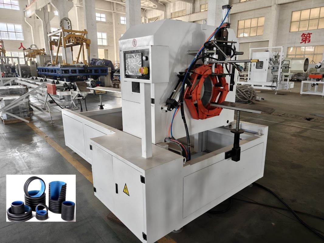 خط إنتاج بثق الأنابيب المموجة مزدوجة الجدار بقطر أدنى 63 مم وتغذية أوتوماتيكية