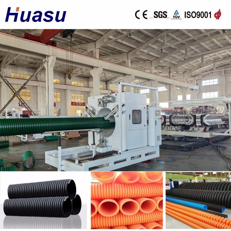 Electric Cable Conduits Plastic Pipe Extrusion Line with Siemens PLC System and High-Efficiency Cooling System