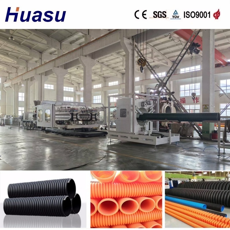 300mm / 600mm / 1000mm Double Wall Corrugated Pipe Machine with 38CrMoAlA Extruder Material for High-Quality Plastic Pipe Production