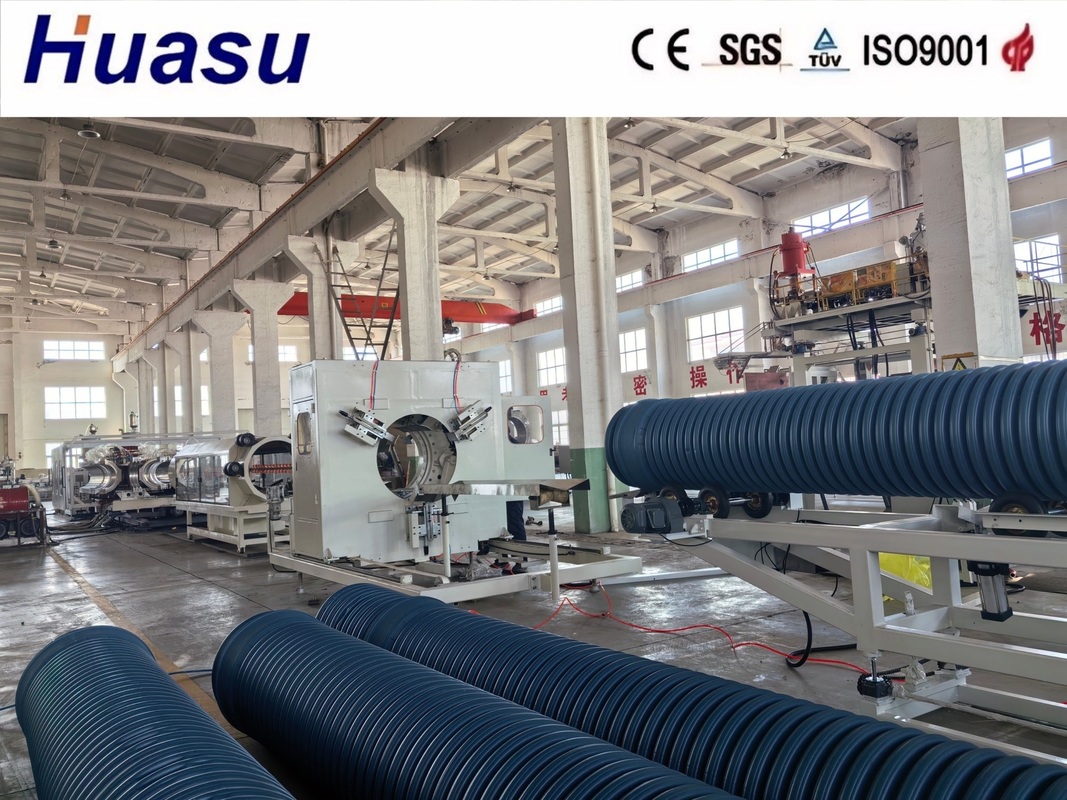 Electric Cable Conduits Plastic Pipe Extrusion Line with Siemens PLC System and High-Efficiency Cooling System