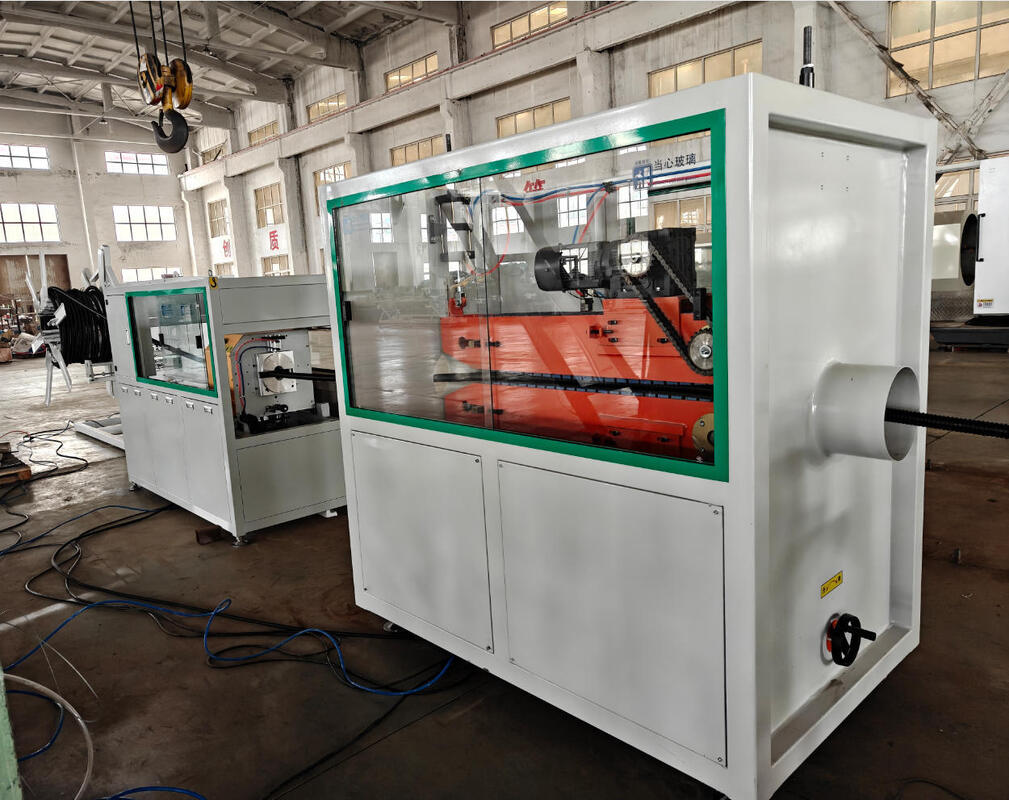 PLC التحكم واحد جدار خط طحن الأنابيب المموجة مع 37kw طاقة المحرك وتصميم واحد خرطوشة