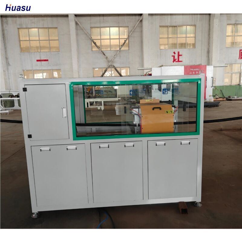 خط إنتاج أنابيب مموجة أحادية الجدار يتم التحكم فيه بواسطة PLC بتصميم لولبي واحد ومادة غلاف مائي فولاذي