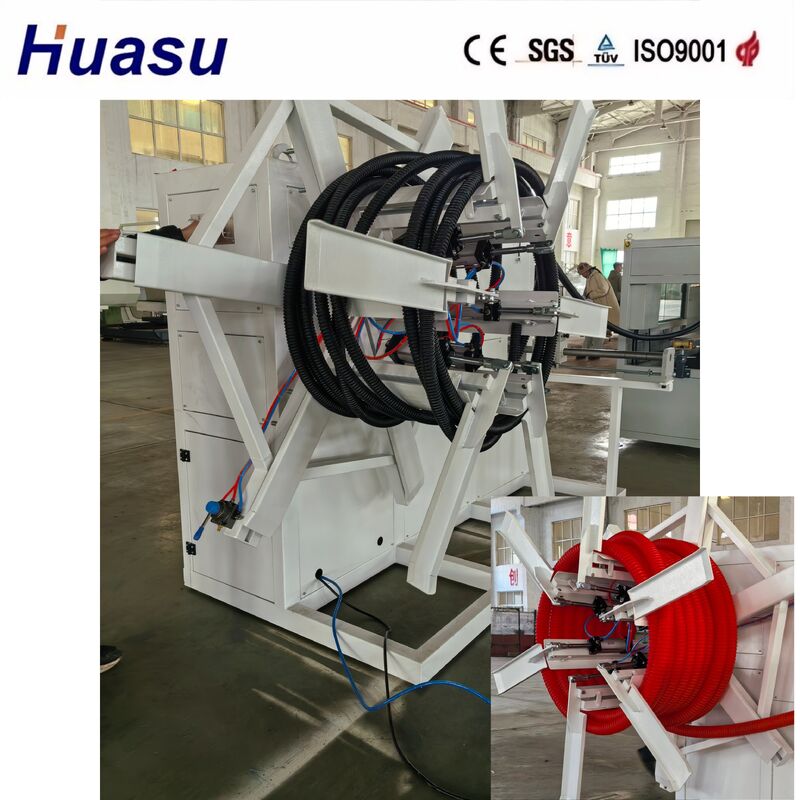 خط إنتاج بثق الأنابيب المموجة ذات الجدار الواحد بقدرة إنتاجية 60-2000 كجم/ساعة مع وضع التبريد المائي والتحكم عن بعد PLC