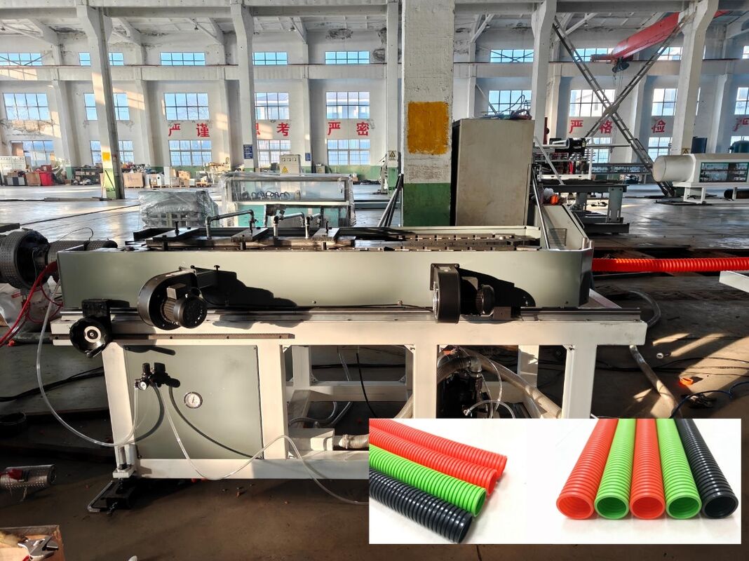 خط بثق الأنابيب المموجة أحادية الجدار مع تحكم PLC، كم فولاذي عالي الجودة، ومكونات كهربائية رئيسية من سيمنز/شنايدر