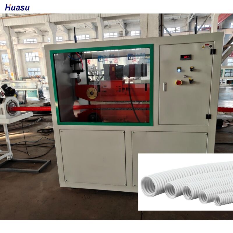 خط إنتاج الأنابيب المموجة التلقائي مع 1 سنة وقت الضمان توفير عملية طحن الأنابيب والمتانة طويلة الأجل