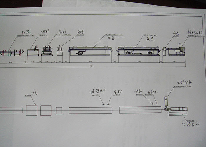 خط بثق الأنبوب المموج ذو الجدار الواحد 25 مم PVC PP