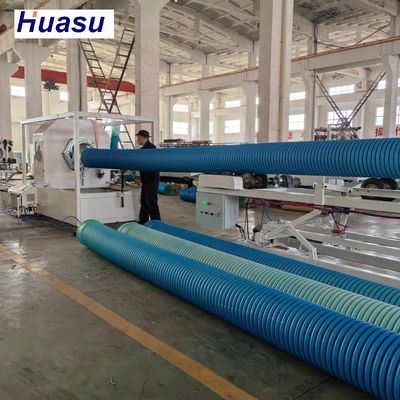 Energy Saving Unique Plastic Pipe Extrusion Line For Plastic Corrugated Pipe With Double Wall In PVC / PE / MPP / PA / HDPE