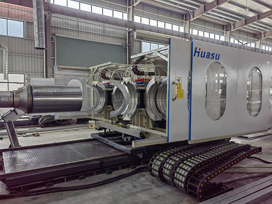 36/38 Pairs Moulds Double Wall Corrugated Pipe Extrusion Line With High Output And Siemens Electrical Parts