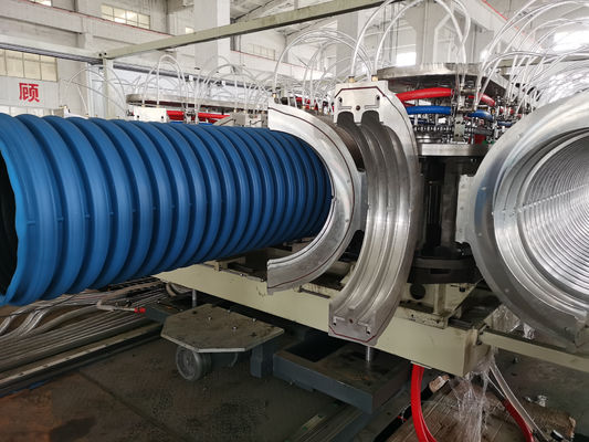 High Capacity 250-1000kg/h Single Screw Extruder Double Wall Corrugated Pipe Production Line