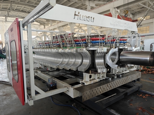 Double Wall High Speed Pvc Pipe Extrusion Machine , Corrugated Pipe Making Machine