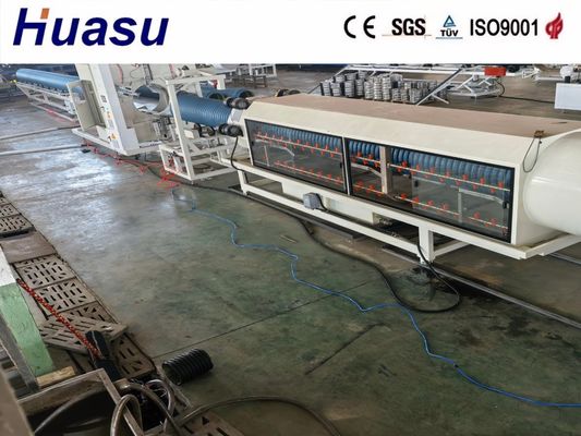 HDPE PP PVC PE Double Wall Corrugated Pipe Extrusion Line