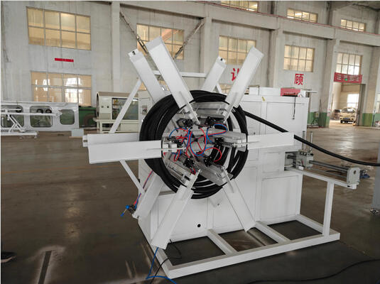 Single Wall Corrugated Pipe Extrusion Line with 110mm Max Pipe Size, Water Cooling System, and Siemens Motor for High-Speed Production