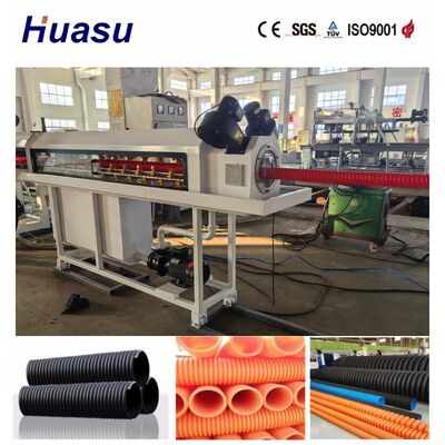 Single Wall Corrugated Pipe Extrusion Line with 60-2000kg/h Output 32mm-1600mm Pipe Diameter Range and Siemens PLC Control