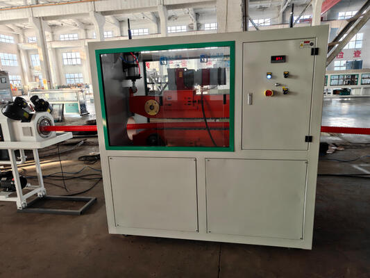 Double Wall Corrugated Pipe Extrusion Line with Pressure Water Cooling Continuously, Siemens Brand Electrical Parts, and 100kg/h - 2000kg/h Production Capacity