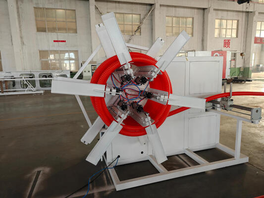 Double Wall Corrugated Pipe Extrusion Line with Siemens Frequency Controller and Barrel Screw HV>740 for PE Pipe Production