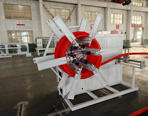 Double Wall Corrugated Pipe Extrusion Machine with HV740 Barrel Screw Siemens Frequency Controller and 20CrMnTi Gear Material