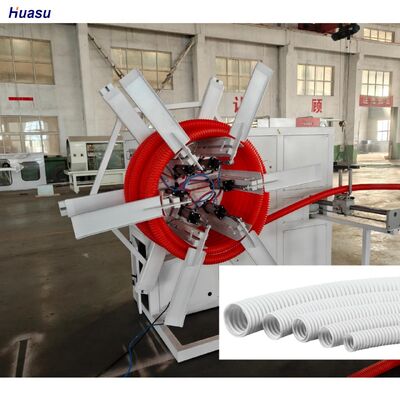 PLC With Remote Control Single Wall Corrugated Pipe Extrusion Line Extruding Machine Equipped With Omron Relay For Production