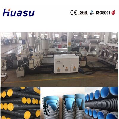 Automatic Belling-on-line Double Wall Corrugated Pipe Extrusion Line with PLC Control for 32-1600mm Diameter Pipes
