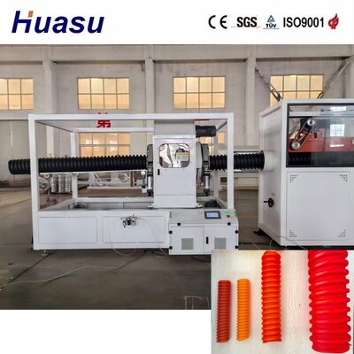 HDPE Single Wall Spiral Corrugated Pipe Extrusion Line 32mm-2000mm for Electric Cable Protection Conduit