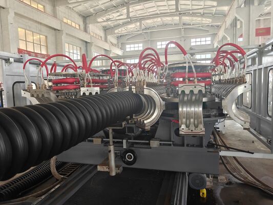 Customized Single Wall Corrugated Pipe Extrusion Line Semi automatic Or Fully Automatic With Barrel Material 38CrMoAlA